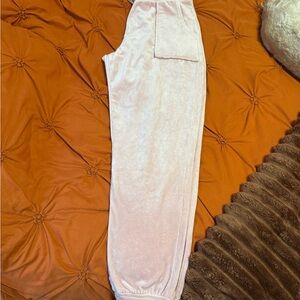 Soft Pink Velour Joggers